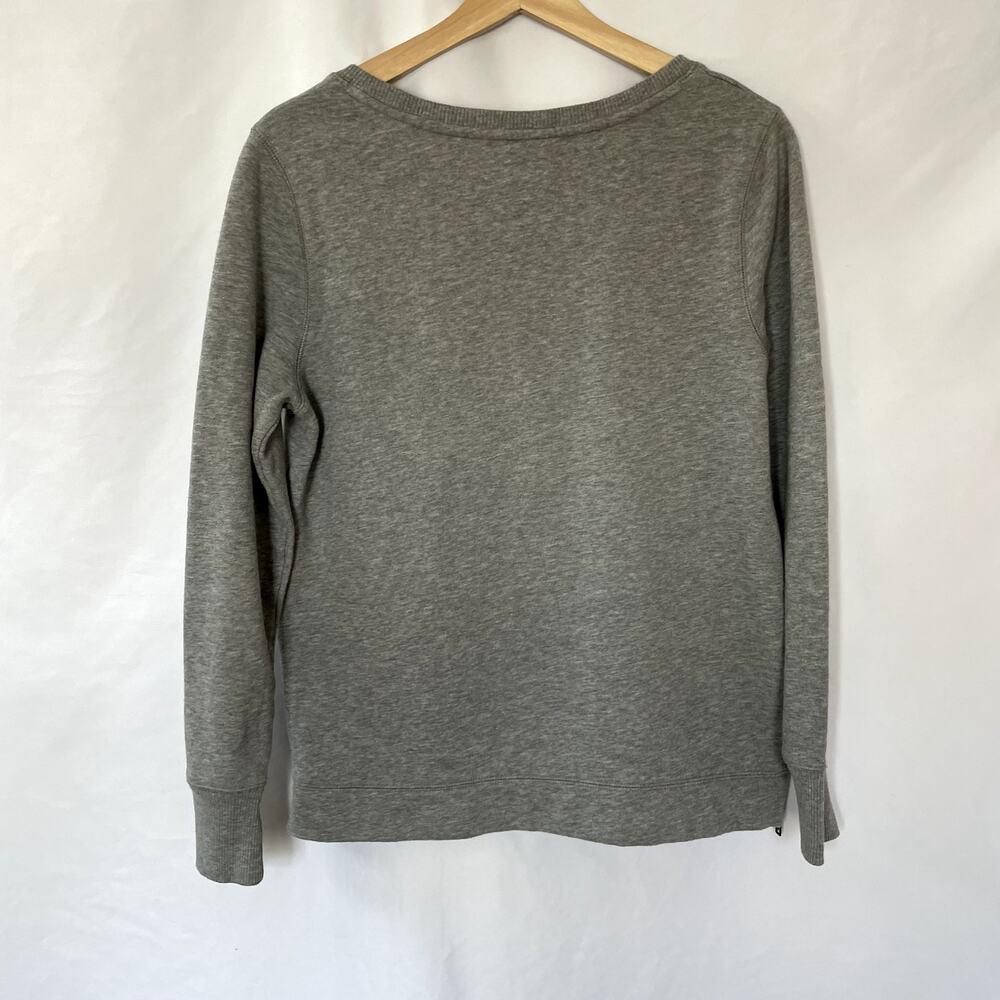 Banana Republic oversized gray crewneck sweater hello fleece pullover women's M - Picture 7 of 7